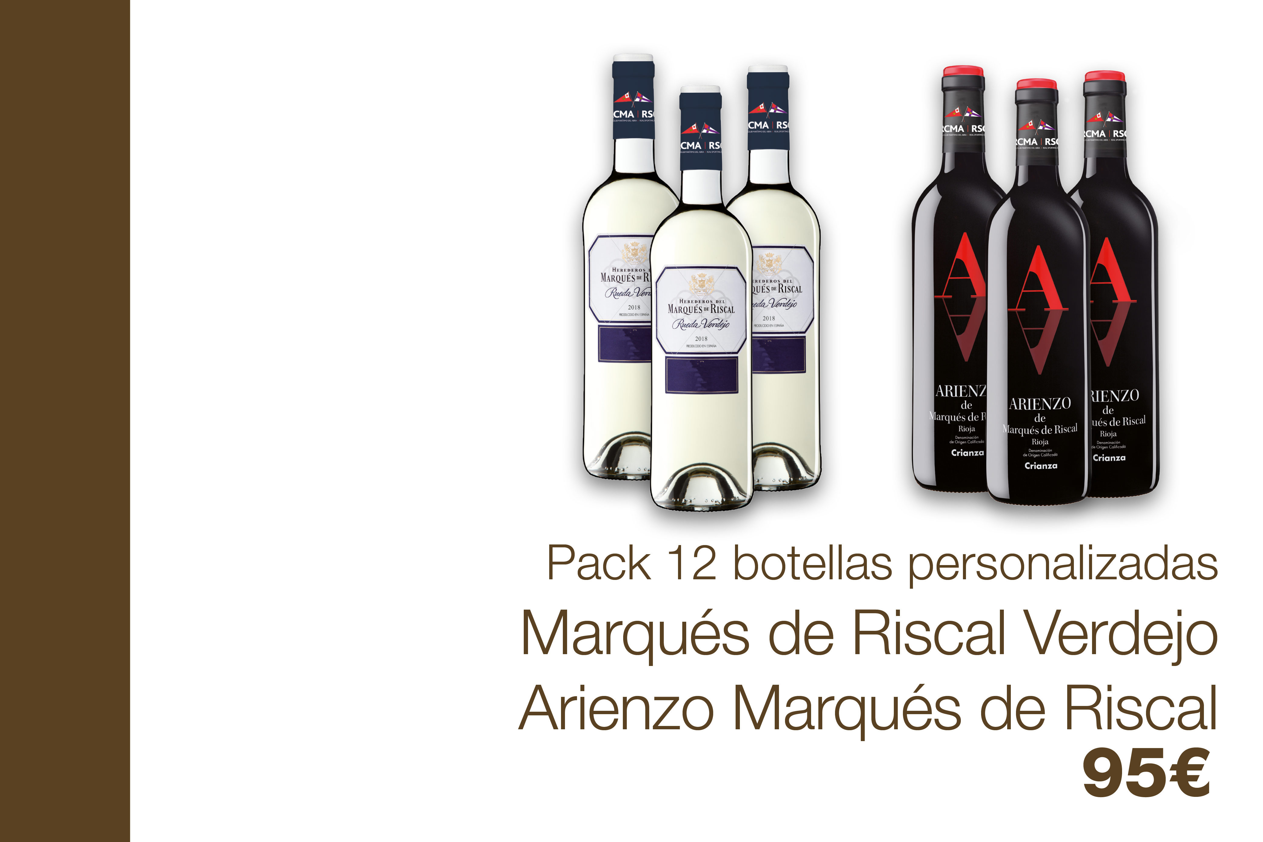 Pack 12 botellas de vino personalizadas - 95