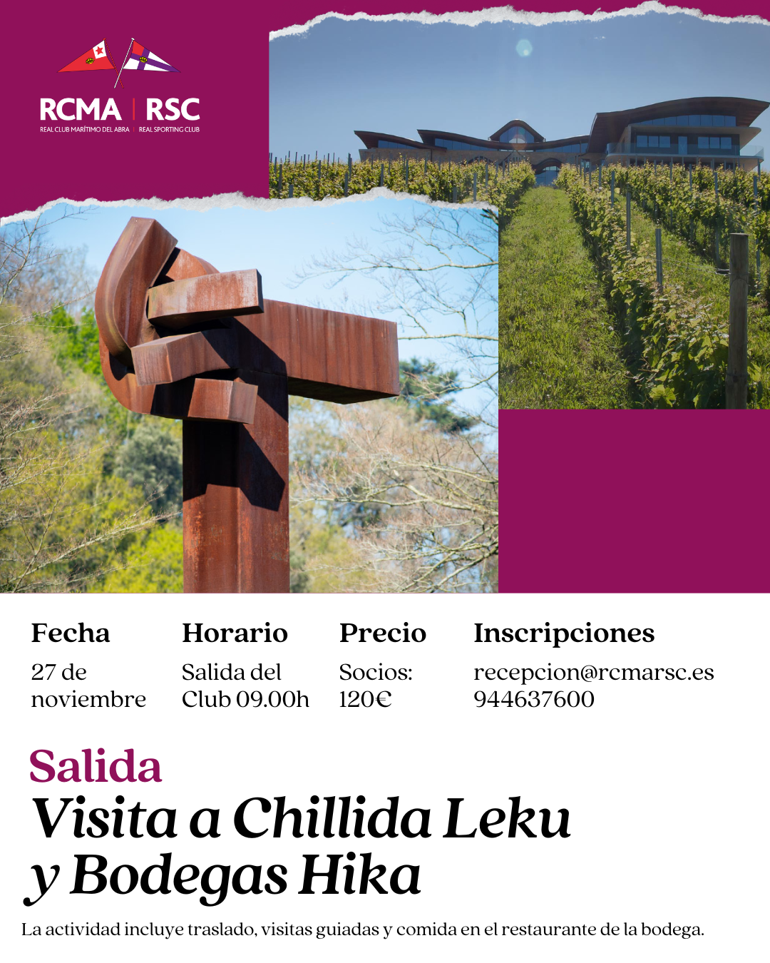 Excursin a Chillida Leku y Bodegas Hika - 