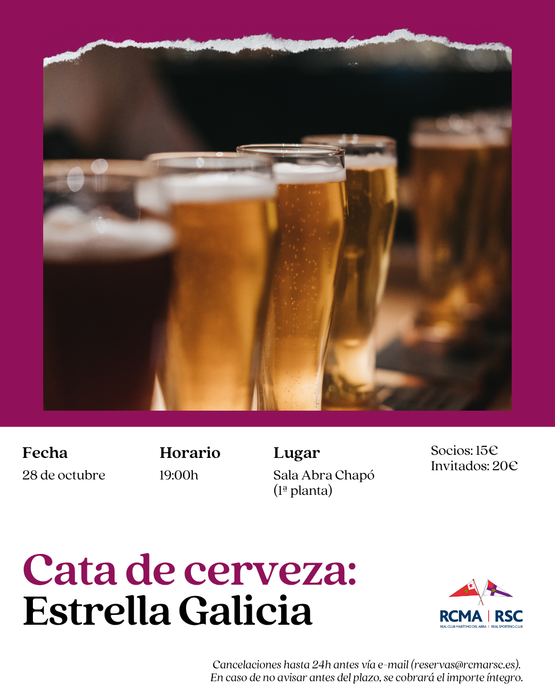 28/10: Cata de cerveza, Estrella Galicia - 
