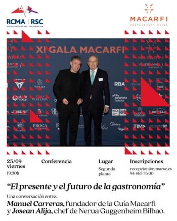25 de sept.: CONFERENCIA �El presente y el futuro de la gastronom�a� - 